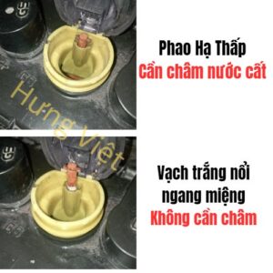 Hướng dẫn châm nước cất bình ắc quy xe nâng